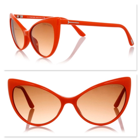 Tom Ford Accessories - New TOM FORD Orange Cat Eye Sunglasses